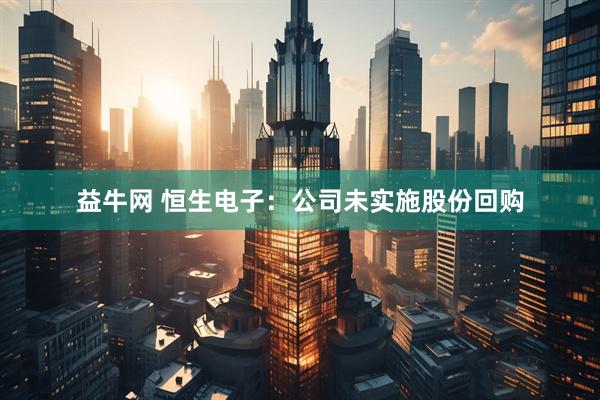 益牛网 恒生电子：公司未实施股份回购